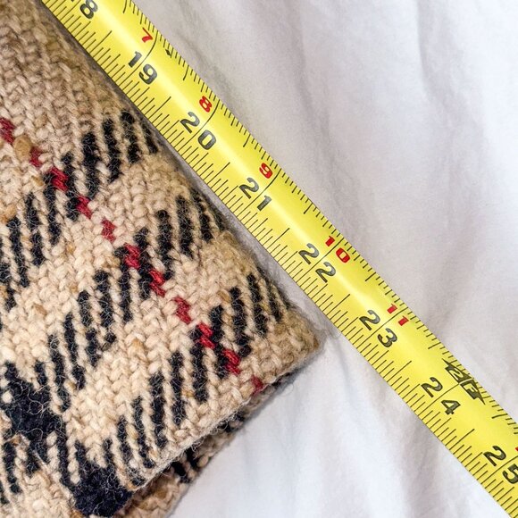 RARE Tailored Burberry Nova Check Tweed Coat Faux Fur Accent Lined - Picture 9 of 12